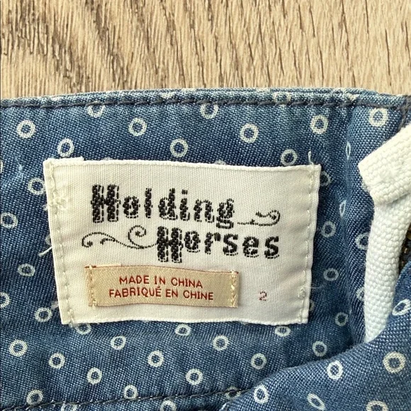 HOLDING HORSES Denim Blue A-Line Skirt - Picture 2 of 4